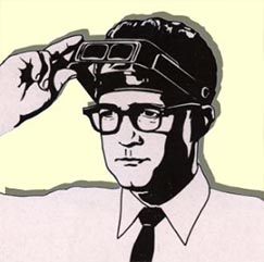 Optivisor : Stereoscopic headband magnifier with optical glass lenses from USA